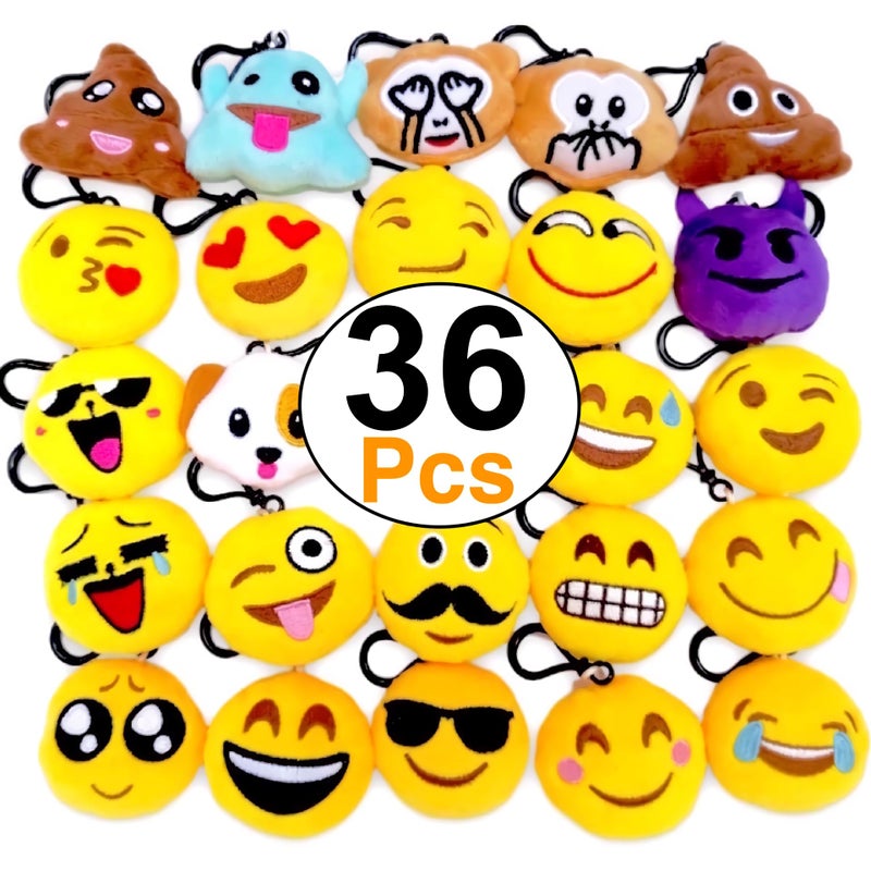 OHill 36 Pack Party Favor Plush Keychains Mini Pillows Key Ring for Birthday Event Party Favors Supplies - Image 1